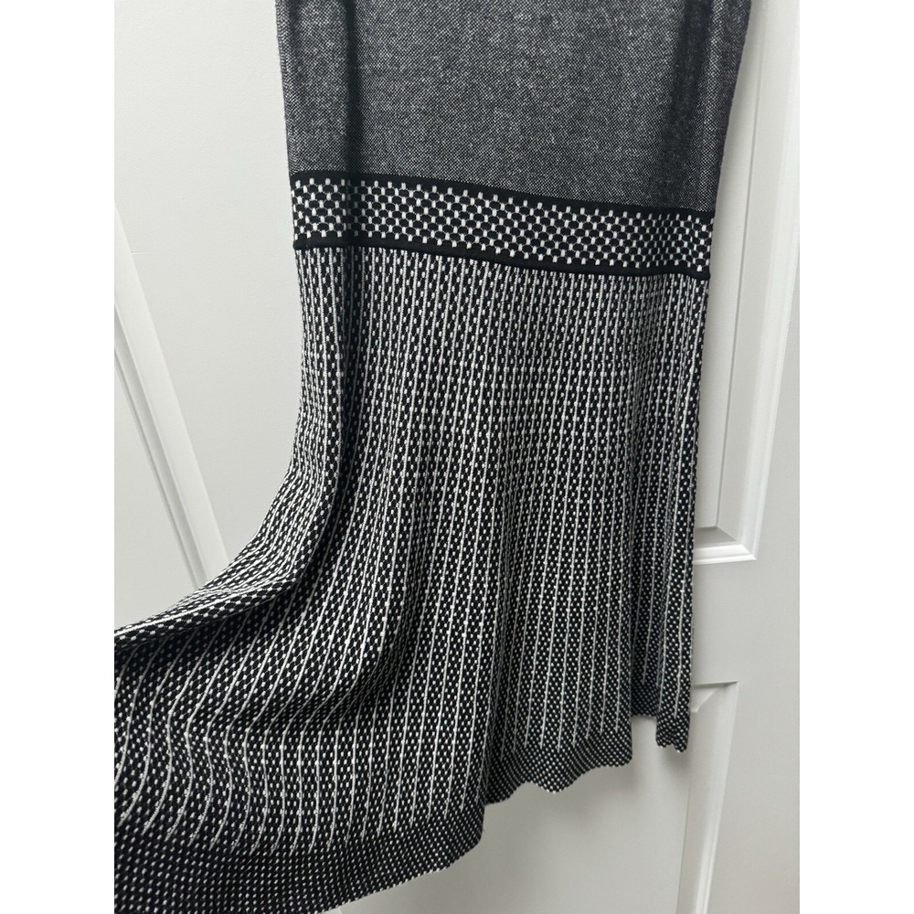 41Hawthorn Sweater Dress Women's XLP Petite Sleeveless Black White Knit‎ Stretch - Picture 2 of 12